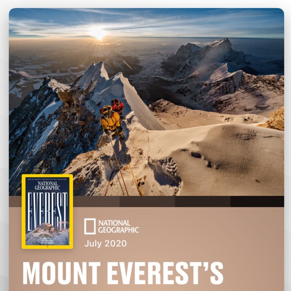 💮 FREE w/ Purchase 💮 MOUNT EVEREST’S GREATEST MYSTERY 07.2020